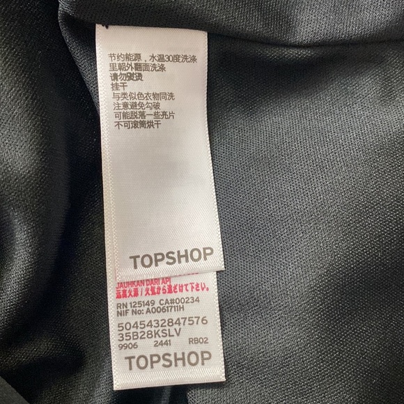 Top Shop Sparkling Silver Wrap Dress - Picture 9 of 9